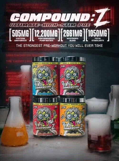☠️ THIS IS WHERE PRE-WORKOUT GETS SERIOUS.

Zombie Labs Compound Z is the defini