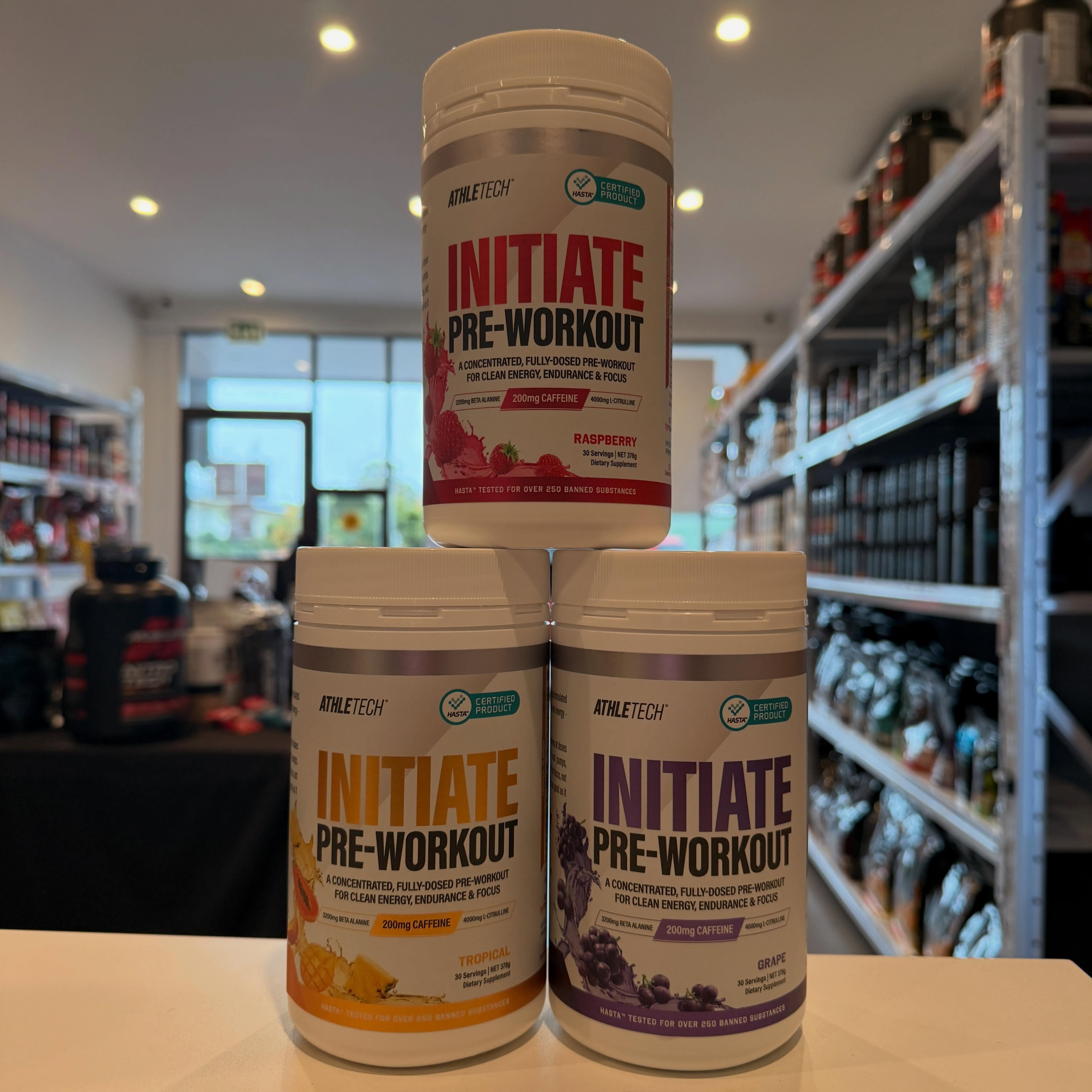 ⚡ YOUR NEW PRE-WORKOUT GO-TO.

Athletech Initiate is here to get you switched ON