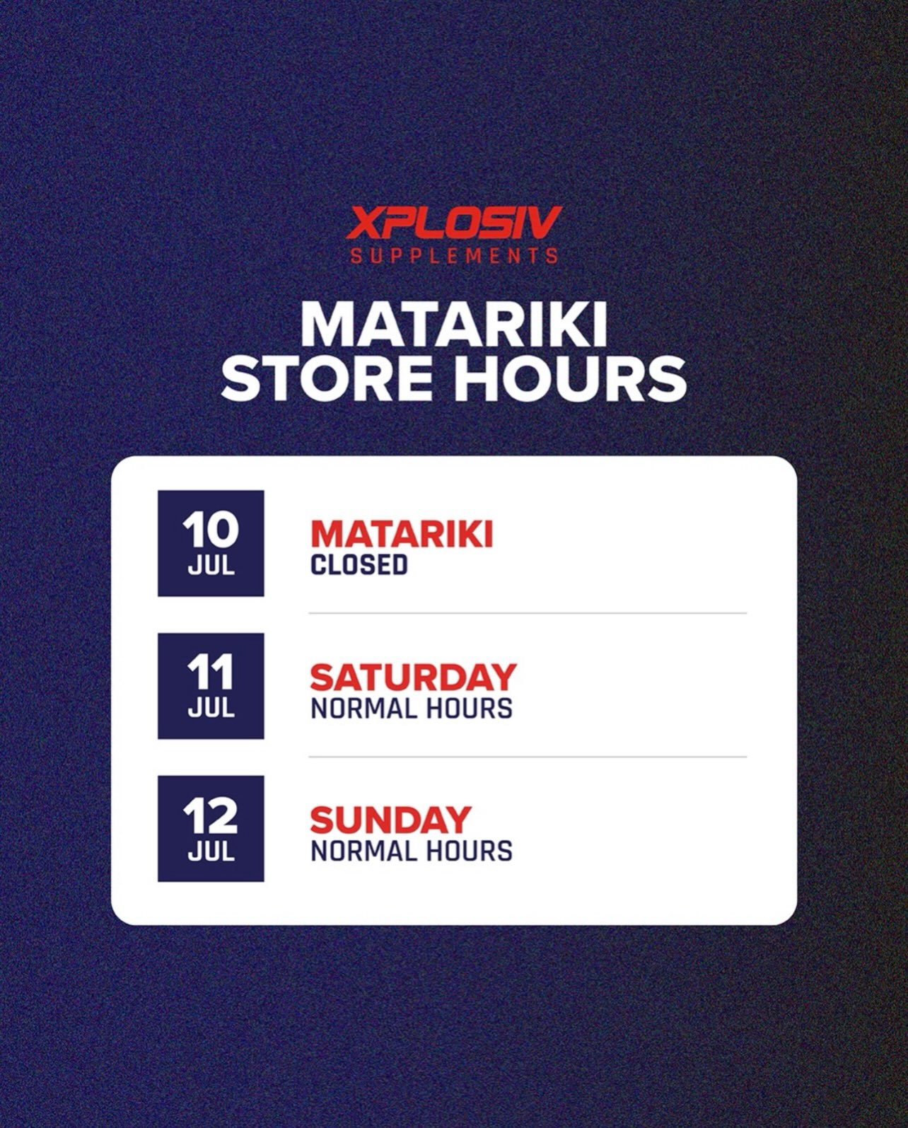 ???? Matariki Trading Hours ????

We are CLOSED this Friday, 10 July, to celebra