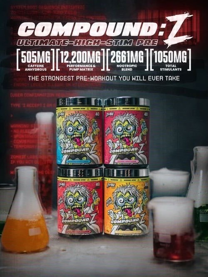 ☠️ THIS IS WHERE PRE-WORKOUT GETS SERIOUS.

Zombie Labs Compound Z is the defini