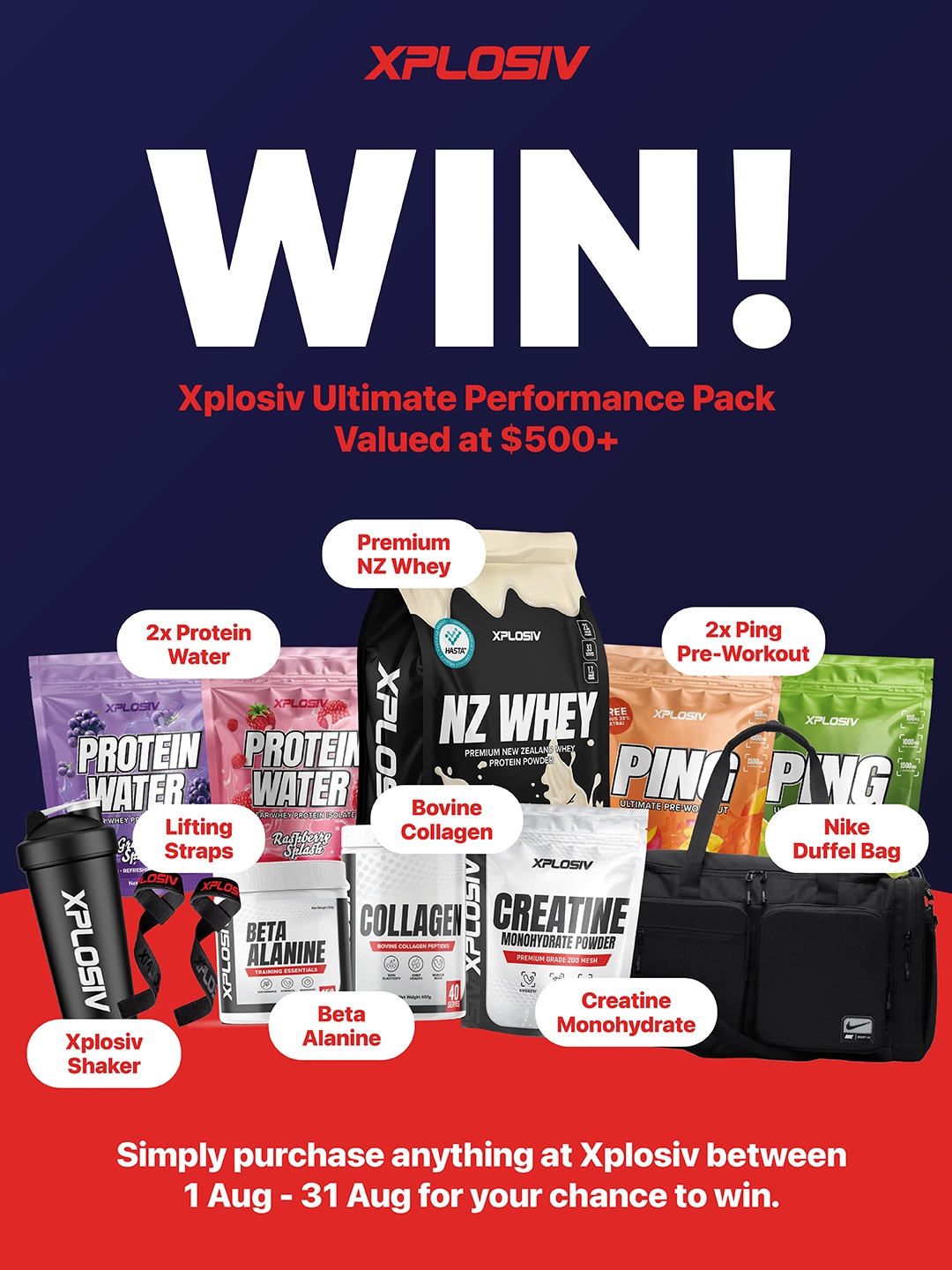 ???? WIN the Ultimate Xplosiv Supplements Training Stack! ????

It’s simple… pur