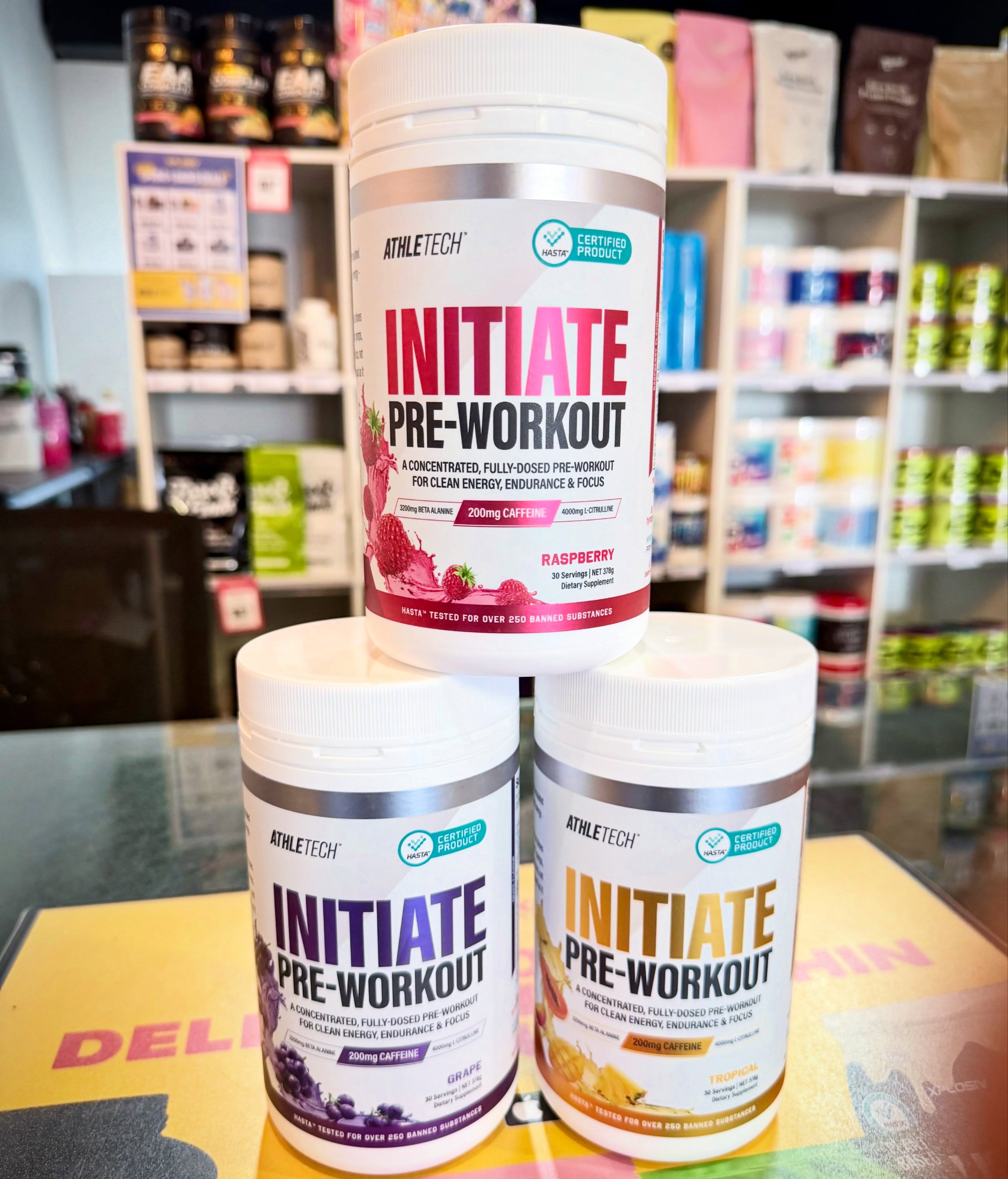 ⚡ YOUR NEW PRE-WORKOUT GO-TO.

Athletech Initiate is here to get you switched ON